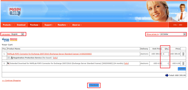 ShareIt purchase page
