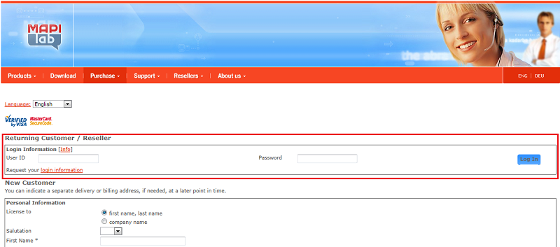 Reseller login