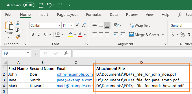 tracking mailings in excel