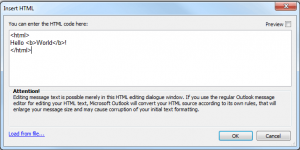 How To Insert Your HTML Into An Email Message And Stop Outlook From ...