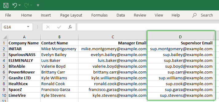 Mail Merge Excel Template