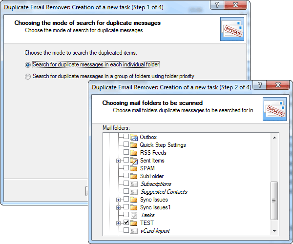 outlook duplicate email finder